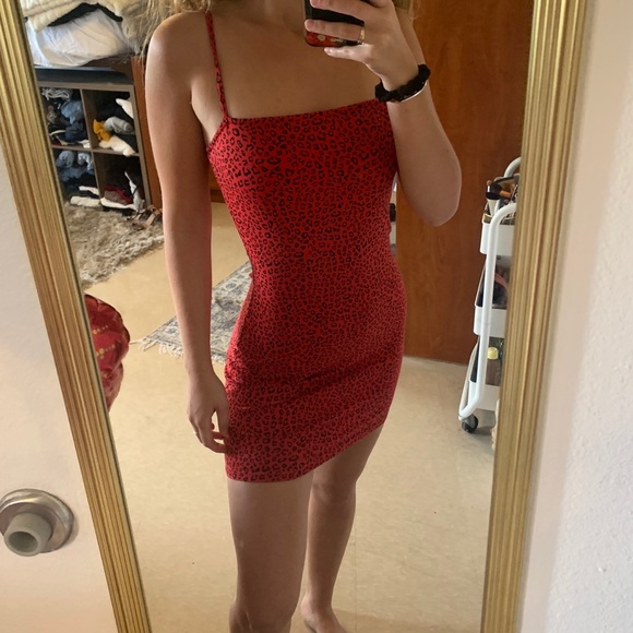 Red cheetah bodycon - Picture 3 of 4